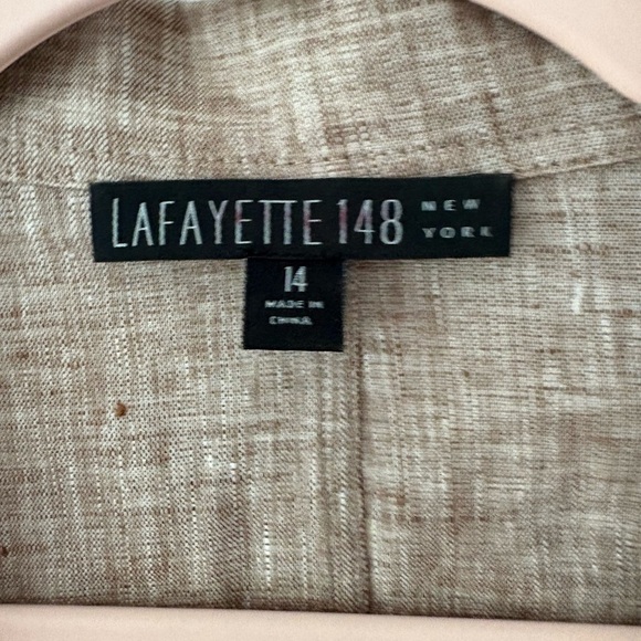 Lafayette 148 Button Up Linen Blouse - Picture 3 of 10